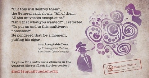 Explore the universe's winners in the Quantum Shorts flash fiction contest.