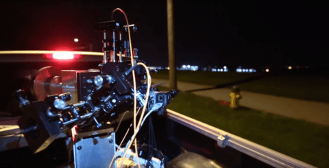 Moving receiver mounted on a truck