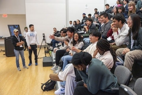 Young student attending at IQC's first Youth Quantum Symposium
