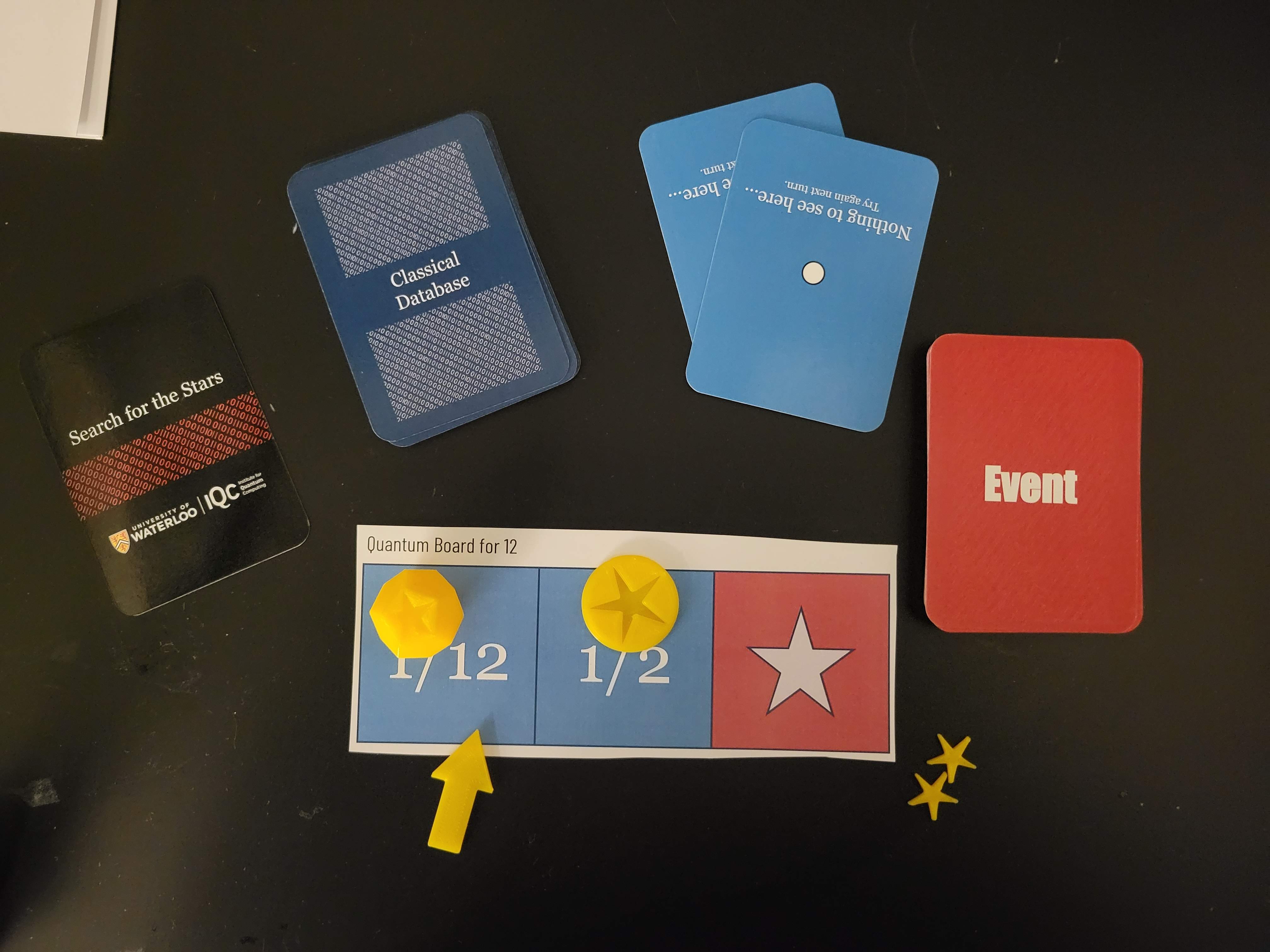 Card game exploring quantum search