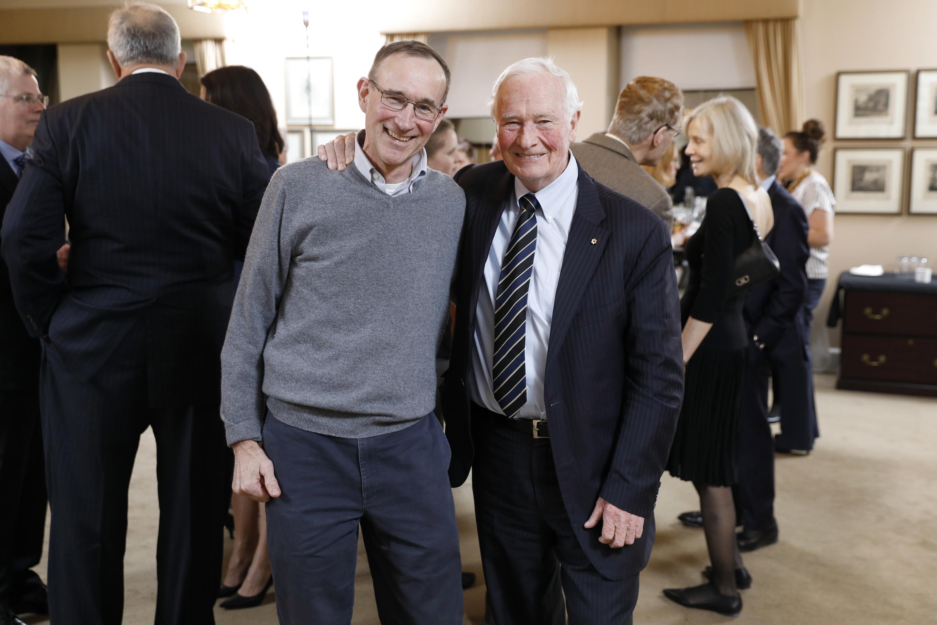 Raymond Laflamme with former University of Waterloo President and former Governor General, the Right Honourable David Johnston
