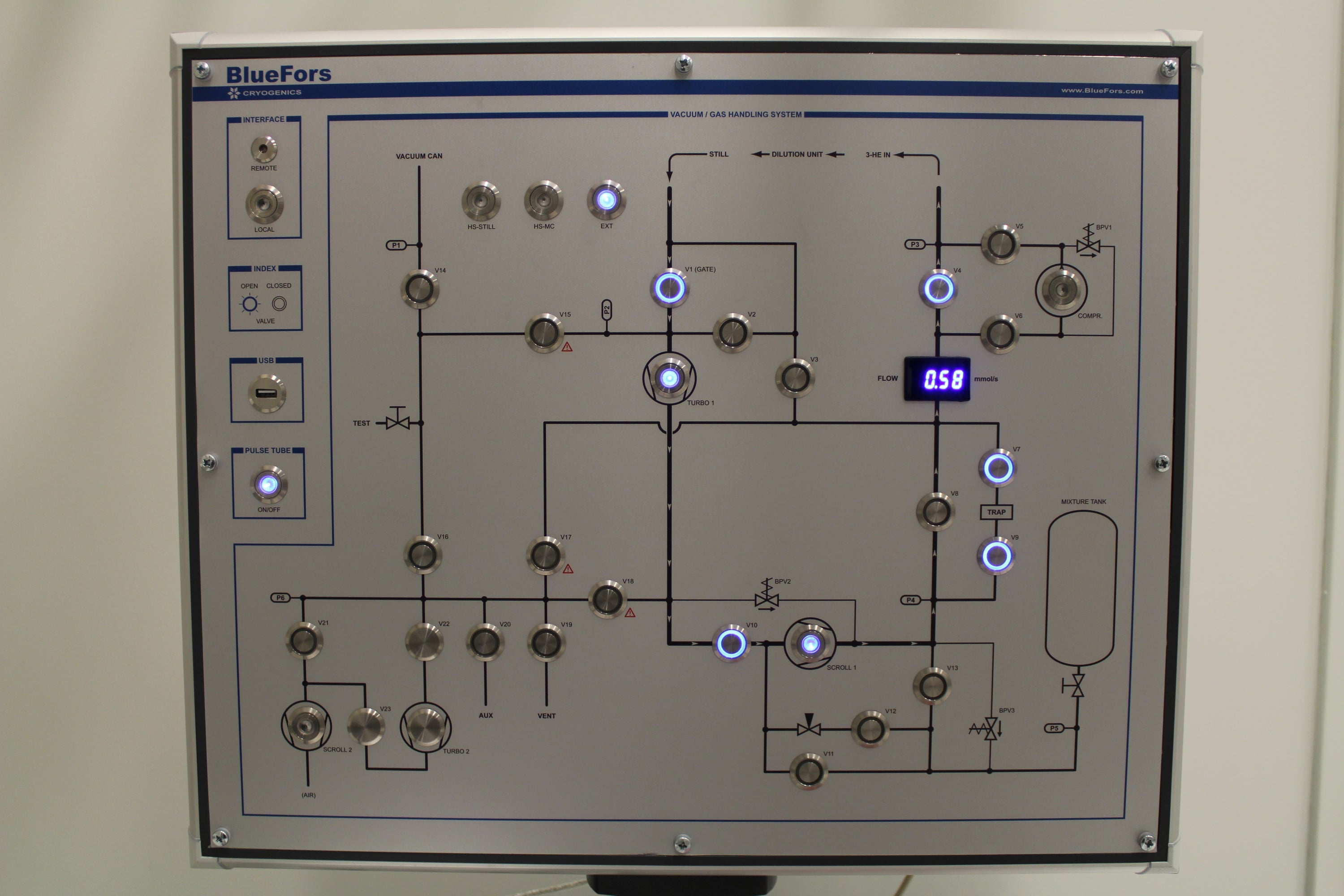 Vaccum/gas handling system in the Engineered Quantum Systems Laboratory