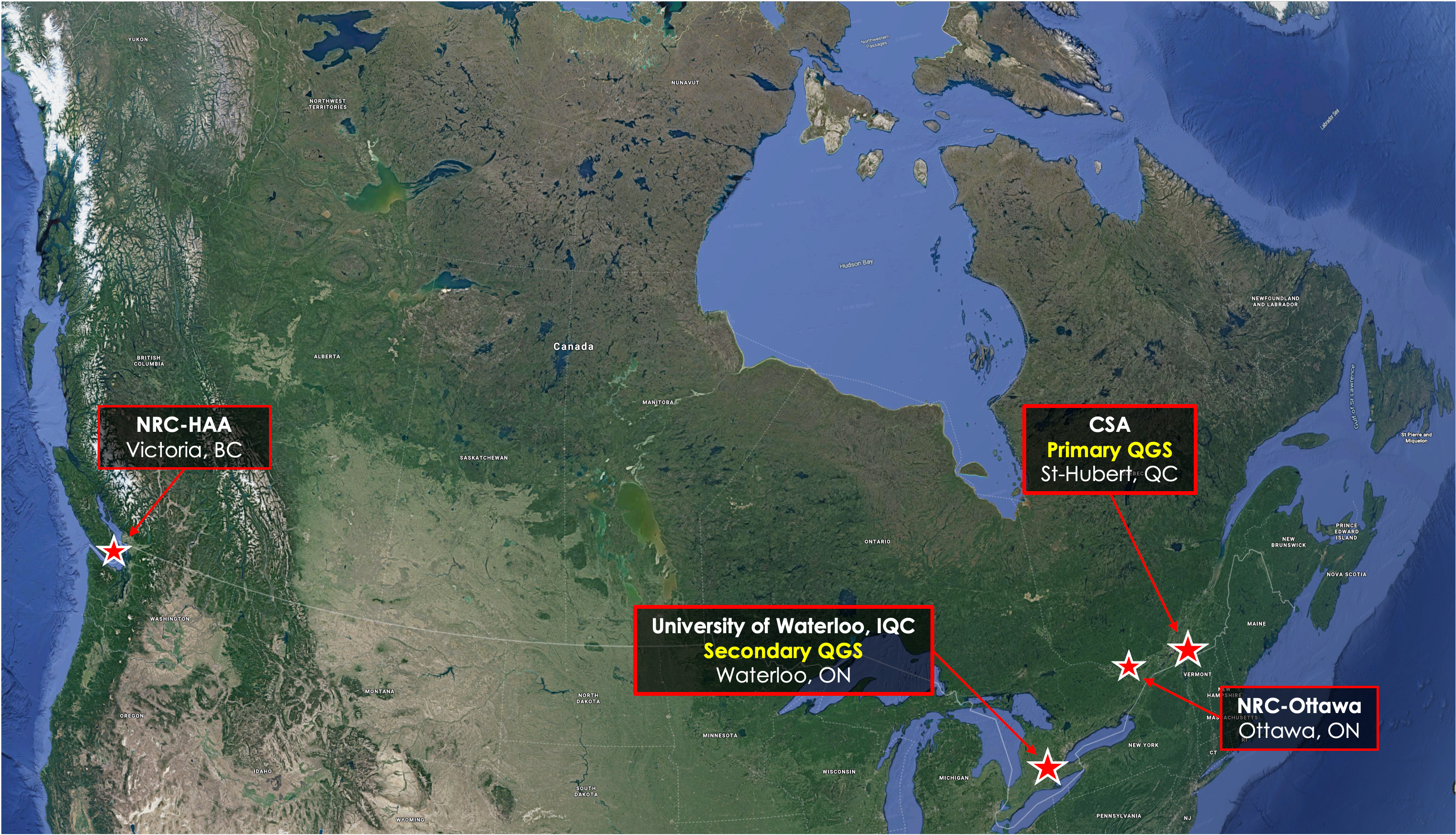 Map of Canada showing location of executives
