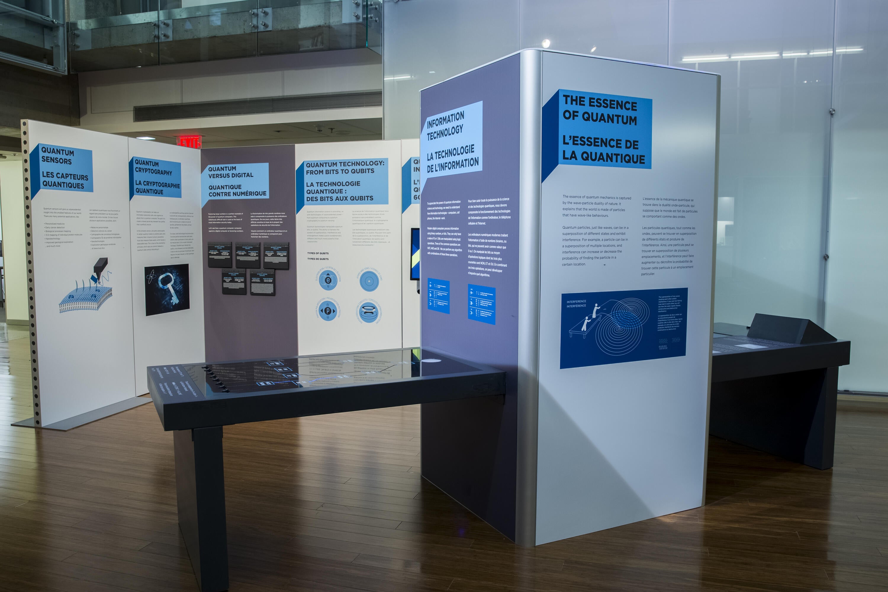 A collection of panels from the Quantum Pop-Up Exhibition.