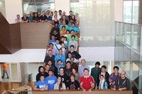 students at IQC Quantum Key Distribution Summer School