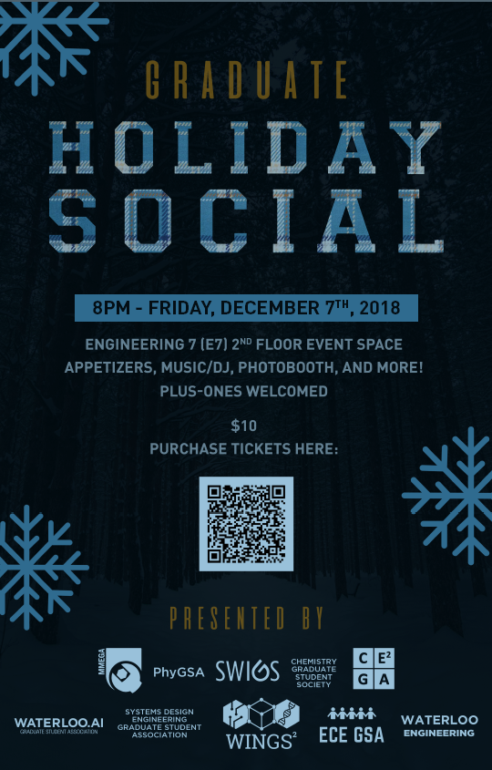Holiday Graduate Social Event Poster