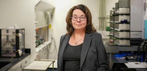 Dr. Linda Nazar in her lab at the University of Waterloo