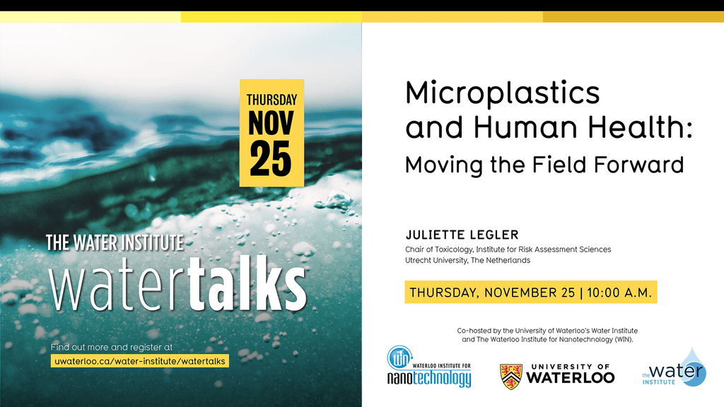 Ad for WIN-WaterTalk: Microplastics and Human Health: Moving the Field Forward event