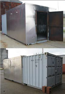 Exterior view of container test unit