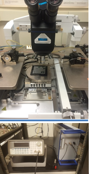 Probing Station with an LCR meter and amplifier system