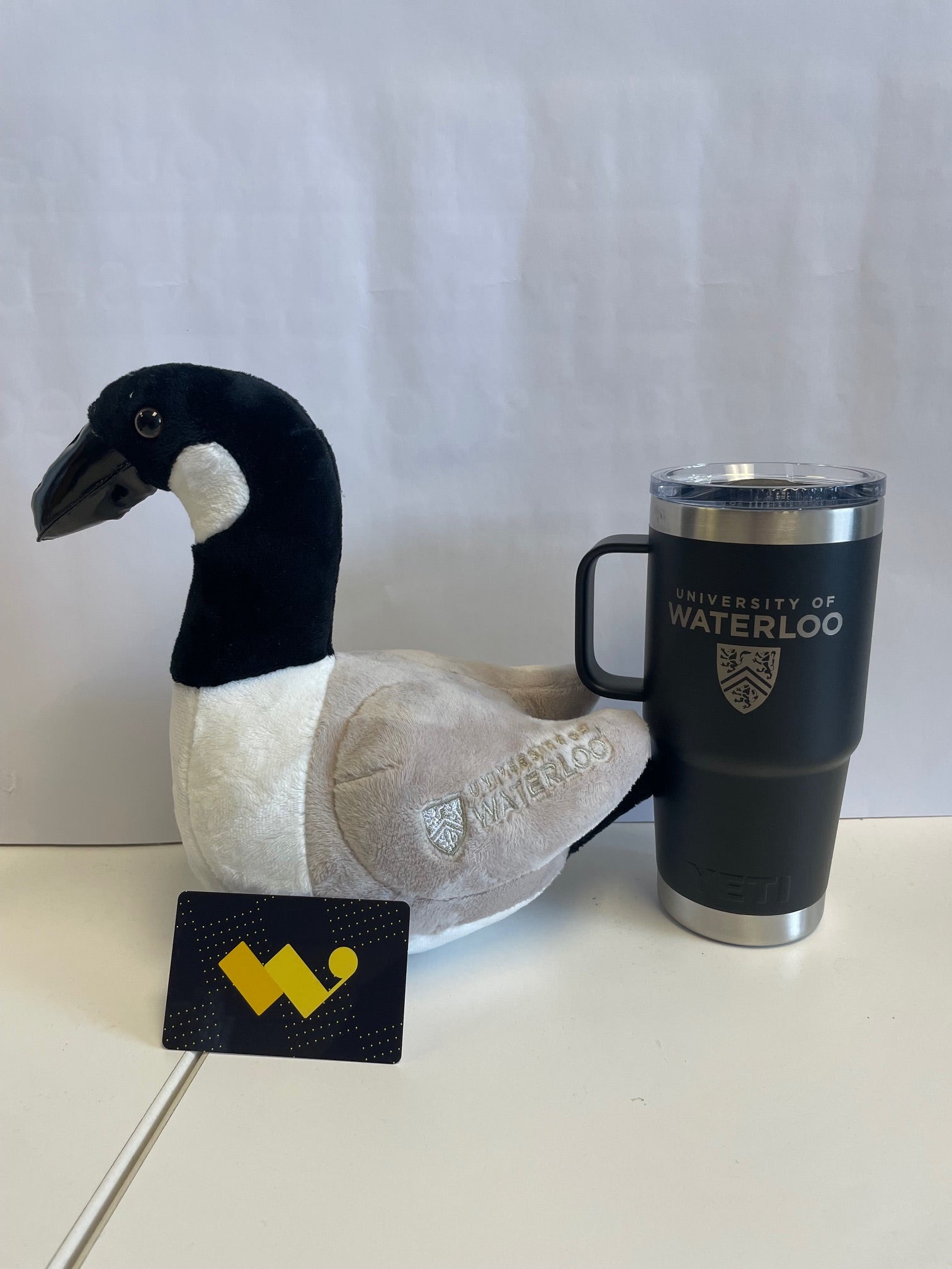First-Year prize pack includes goose plush doll, gift card, and Yeti Mug