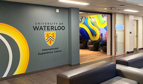 front entrance of the International Experience Centre