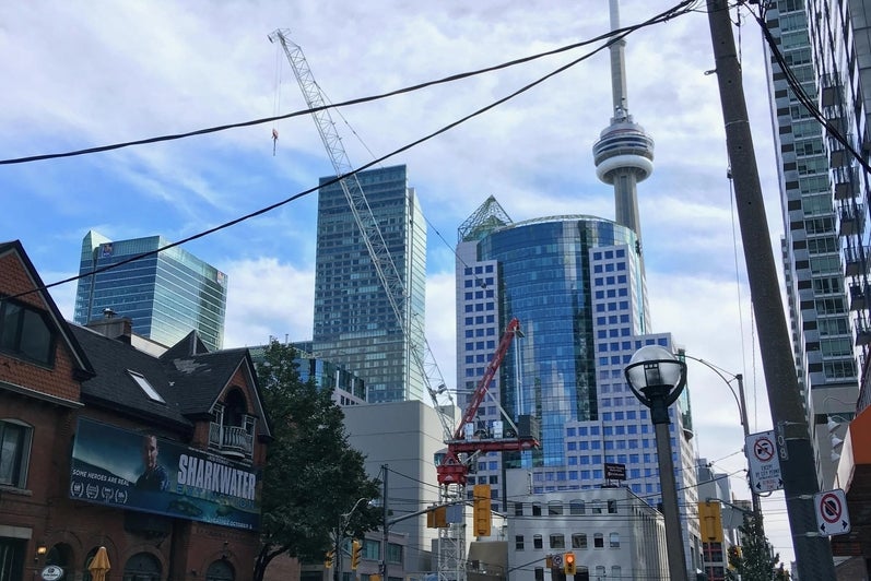 The CN Tower in Toronto, Ontario.