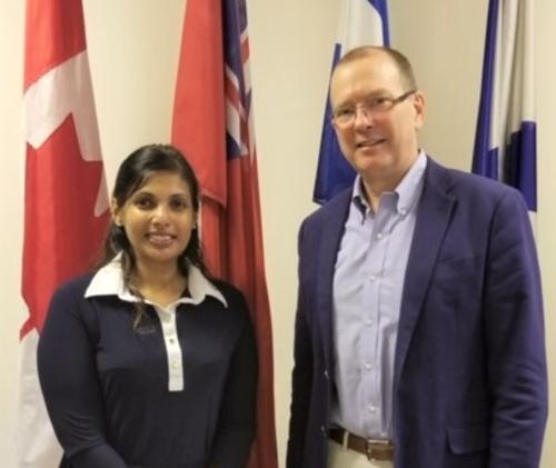 Ishari Waduwara-Jayabahu and Canadian High Commissioner to Sri Lanka and the Maldives