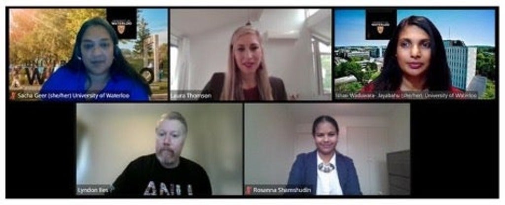 Screenshot of participants meeting virtually.