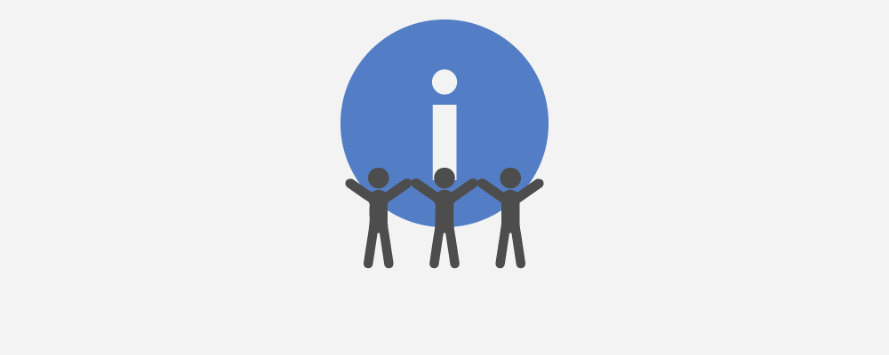 people holding information icon