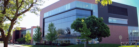 Exterior view of four-storey Health Expansion building.