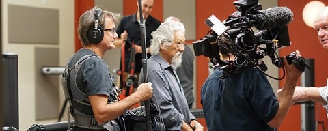 David Suzuki during filming at CCCARE