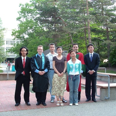 June 2007: Graduation day! From left to right: Jalil, Bryan, Holger, Annie, Yanjie, Navid, Jackie.
