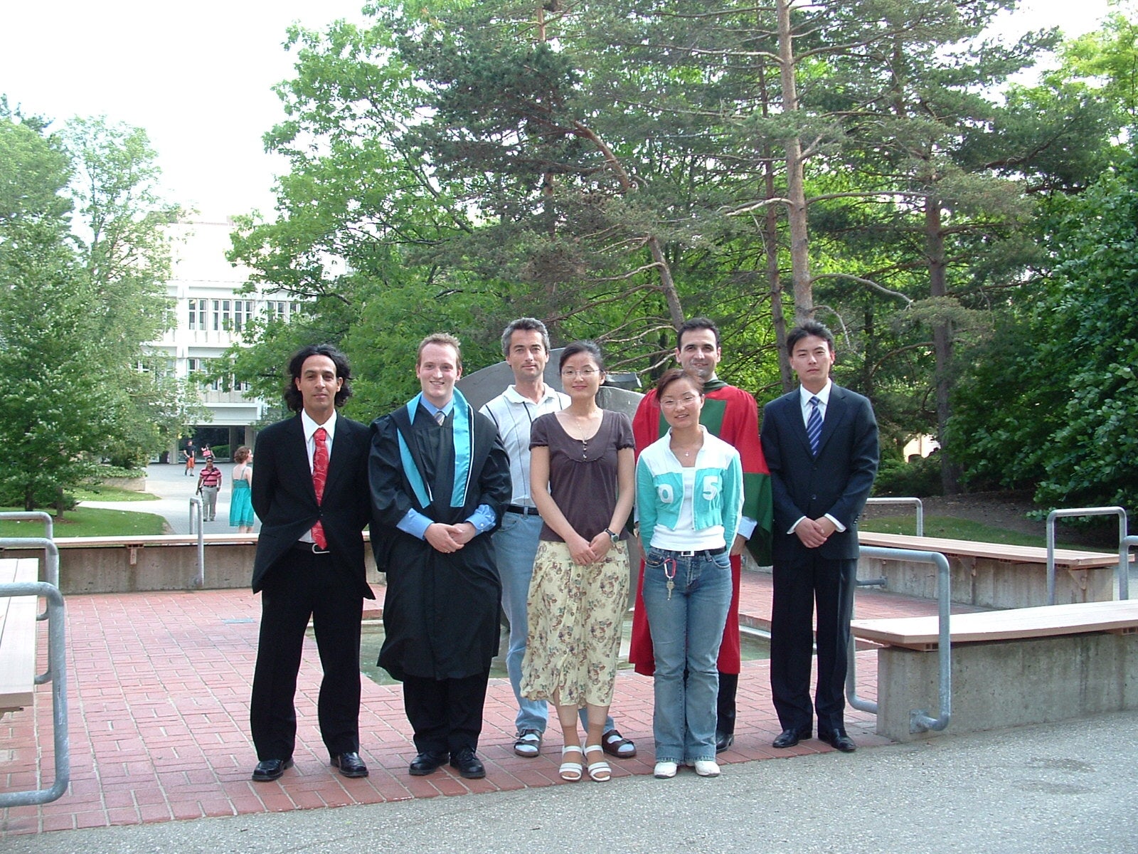 June 2007: Graduation day! From left to right: Jalil, Bryan, Holger, Annie, Yanjie, Navid, Jackie.