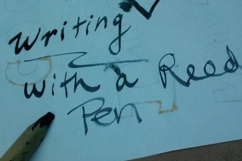 writing with a reed pen
