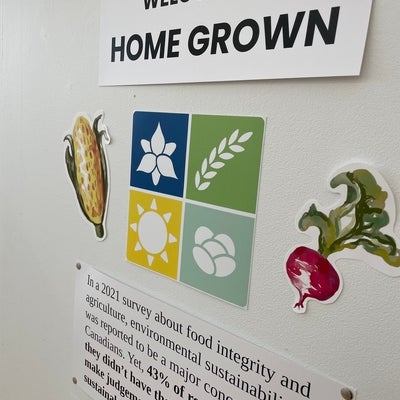 welcome sign of Home Grown exhibit