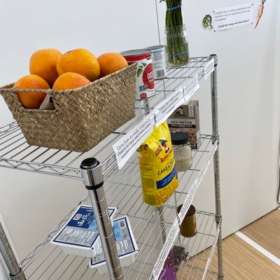 cart with food items