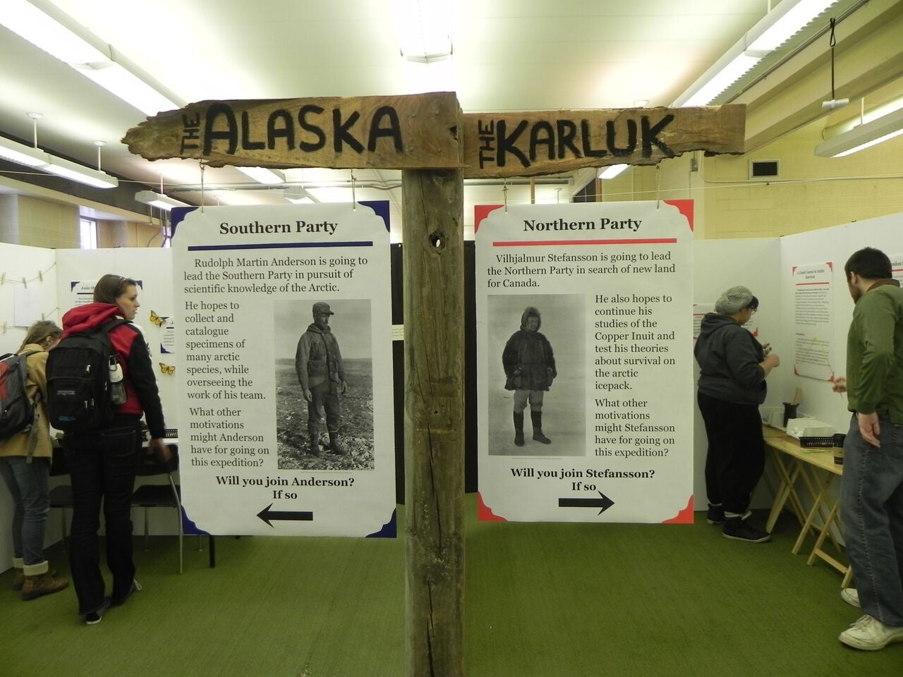 Signs pointing to Alaska and Karluk
