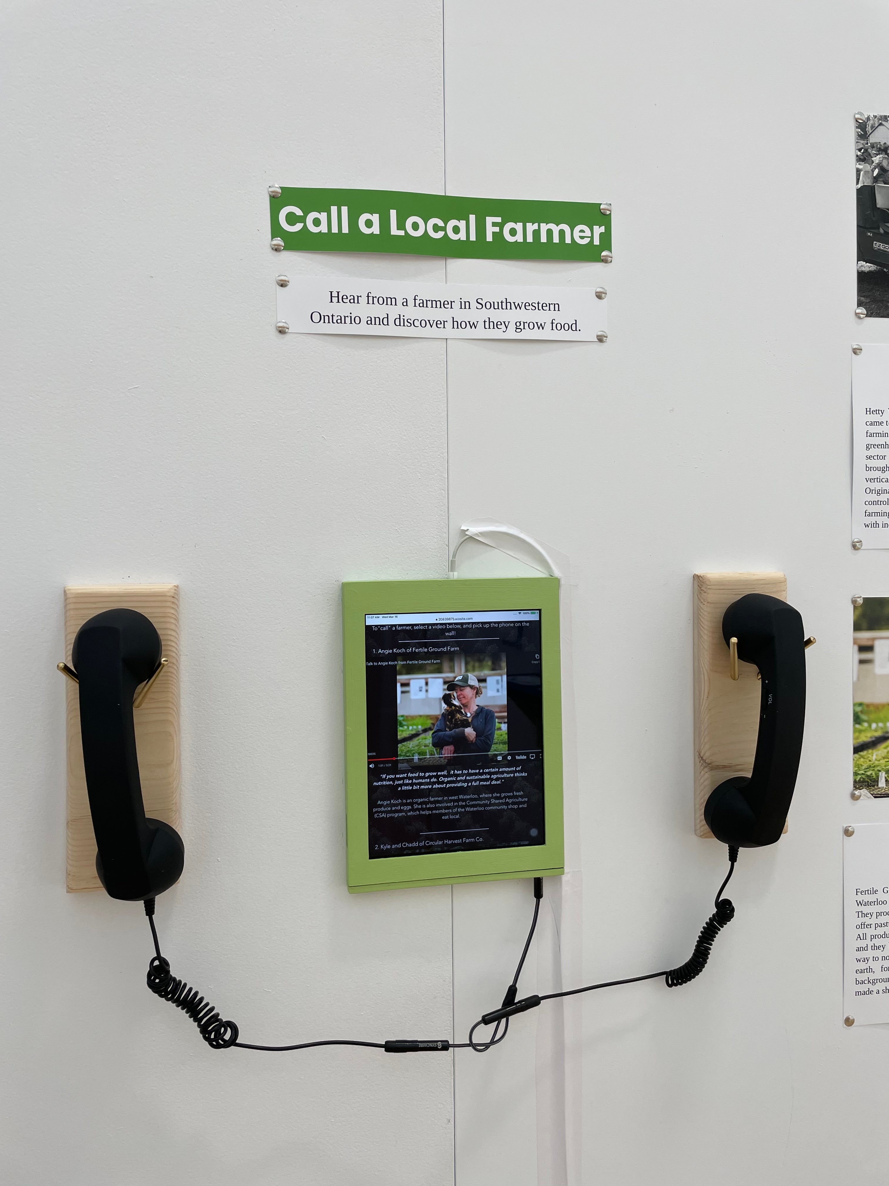 phones to call a local farmer