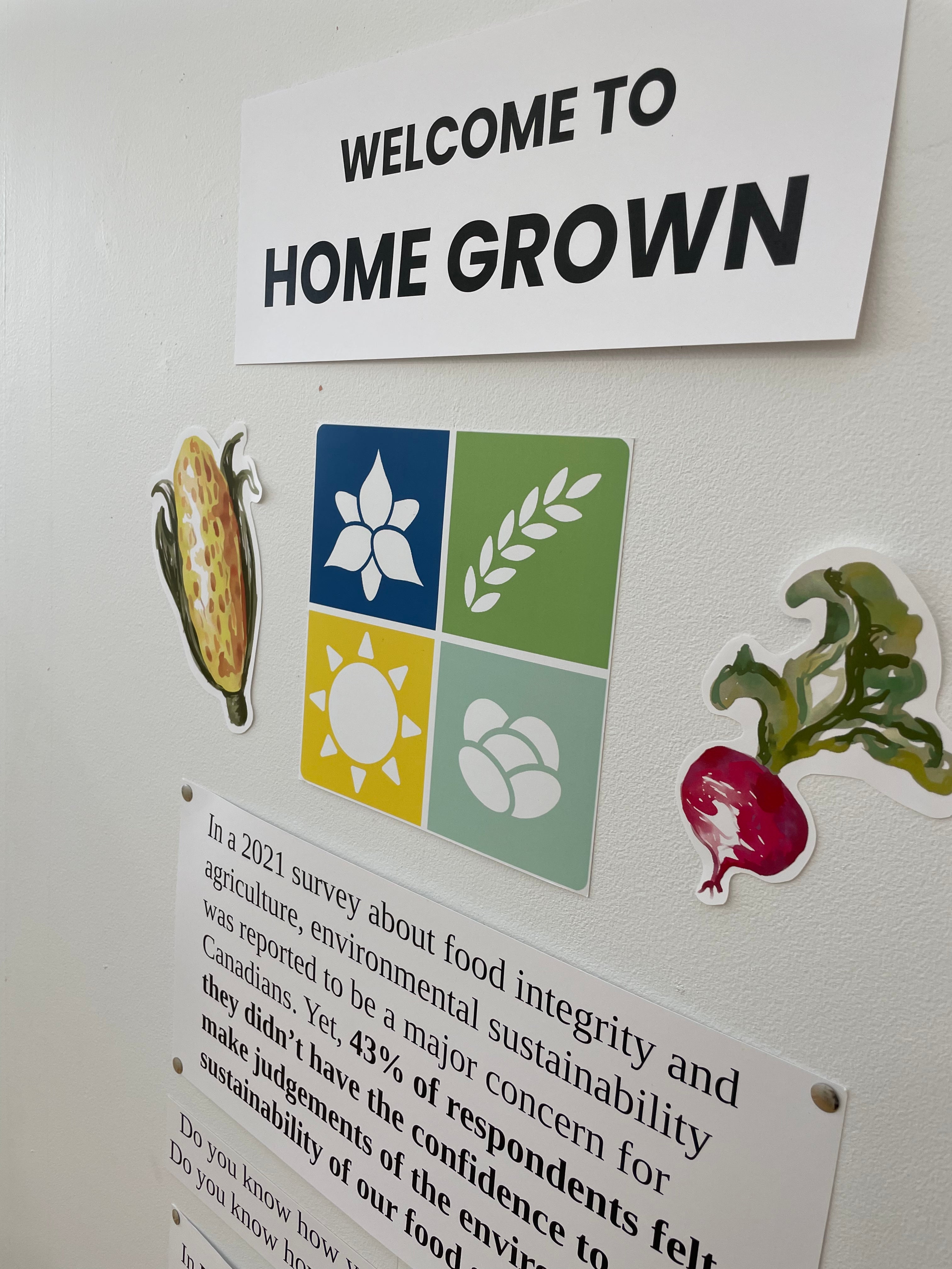 welcome sign of Home Grown exhibit
