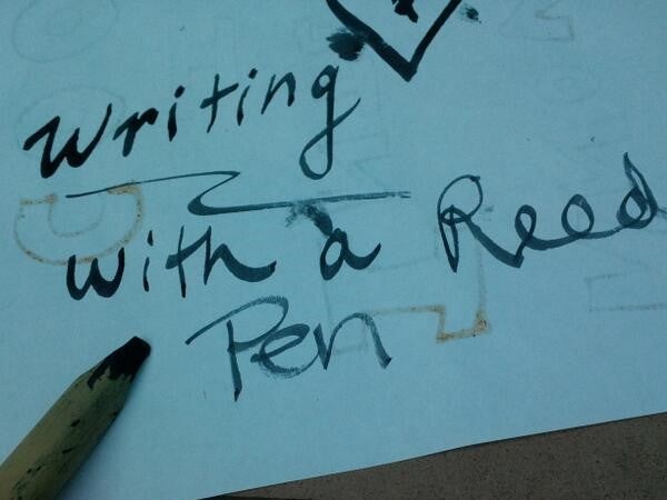 writing with a reed pen