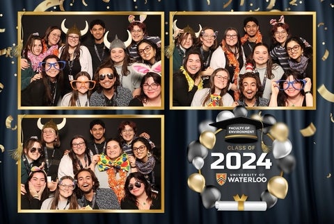Photobooth collage of the graduating cohort