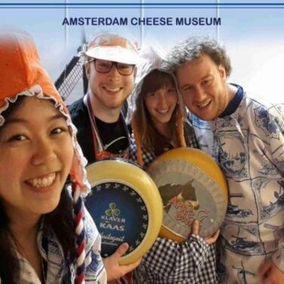 Feeling super Dutch at the Amsterdam Cheese Museum! photo by Sally Lu