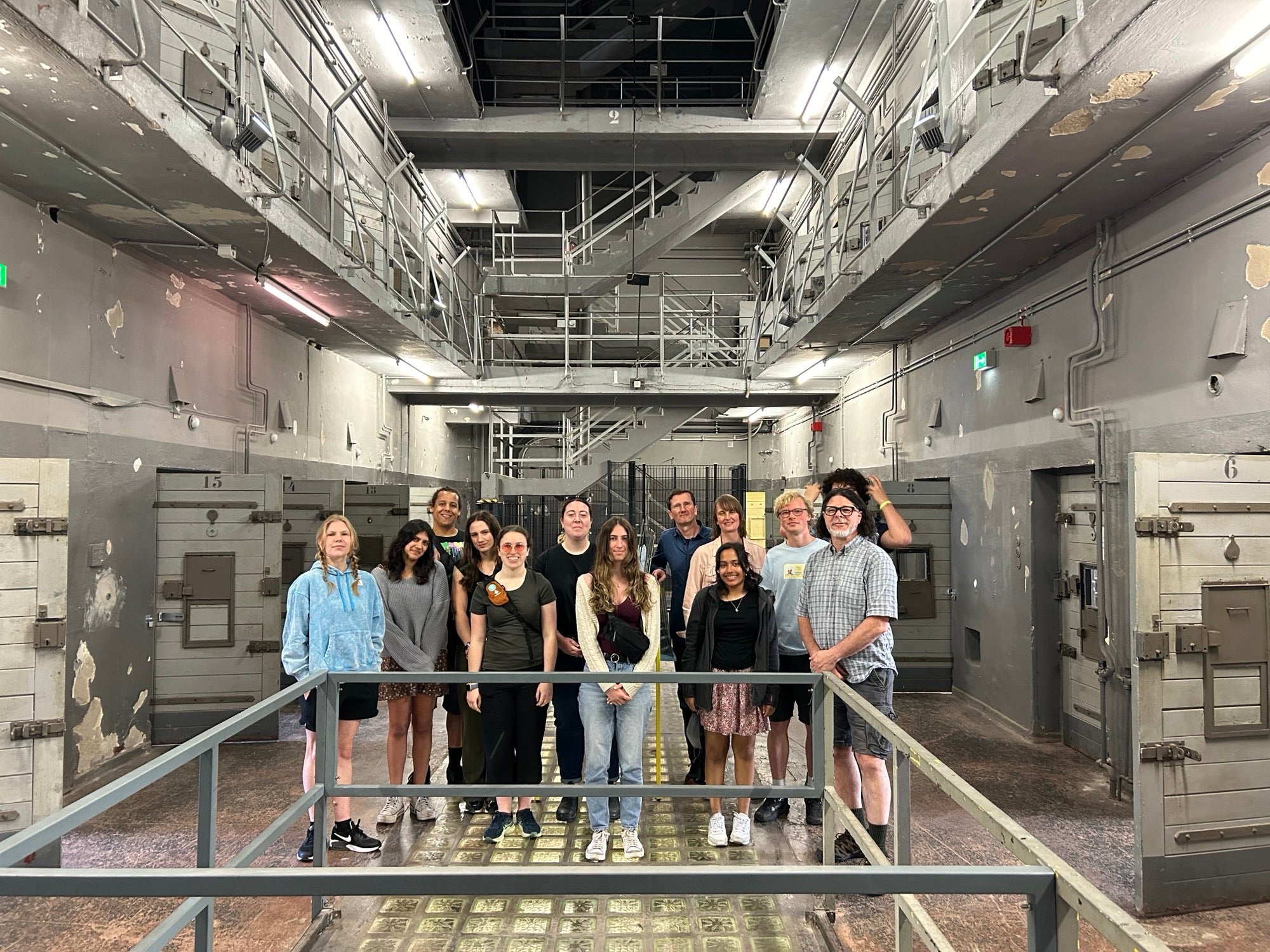 Group photo at Berlin-Hohenschönhausen Memorial