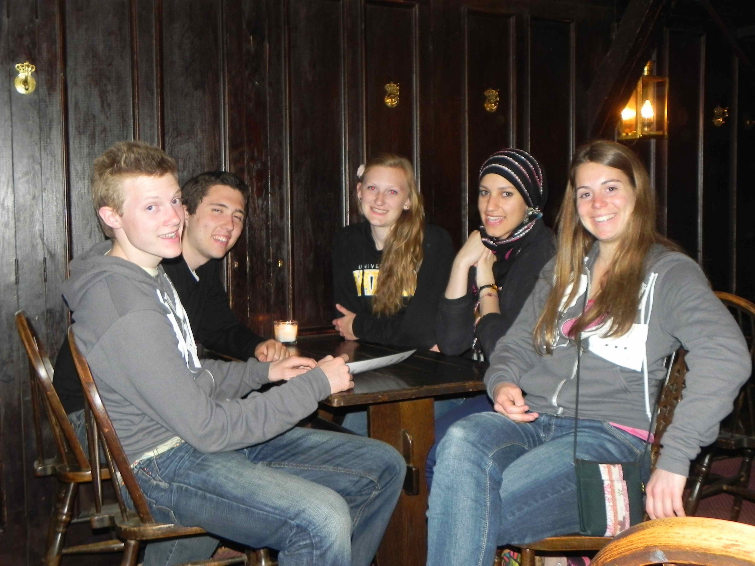 Students at a table