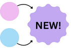 Two circles merging into one circle with the word “New” in the centre.