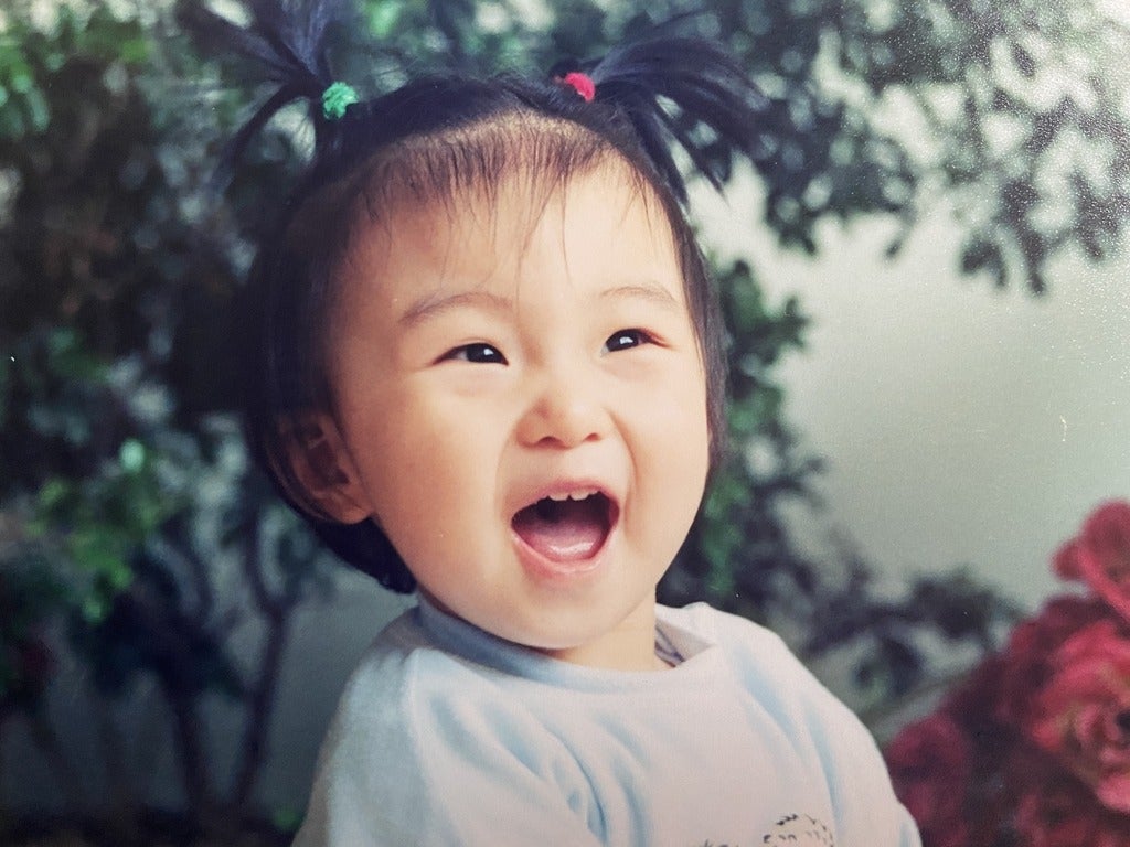 Childhood photo of Cloe Huang