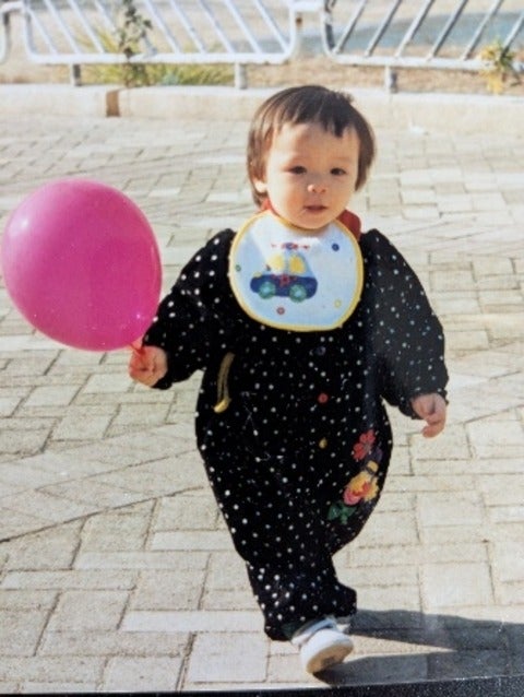 Childhood photo of Jasmine Tossan