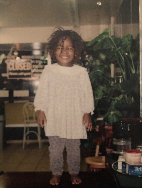 Childhood photo of Junell Antwi