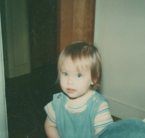 Childhood photo of Katherine White