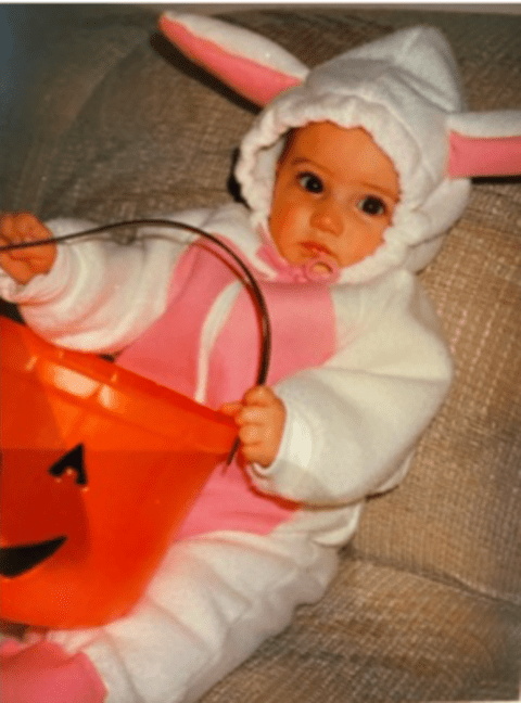 Childhood photo of Ashley Avarino