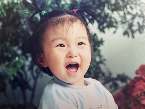 Childhood photo of Cloe Huang