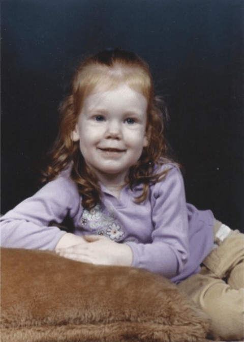 Childhood photo of Megan MacGregor