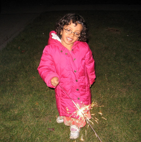 Childhood photo of Risheena Banerji