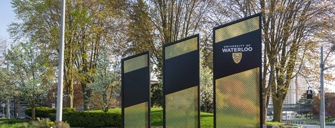 University of Waterloo entrance signs 