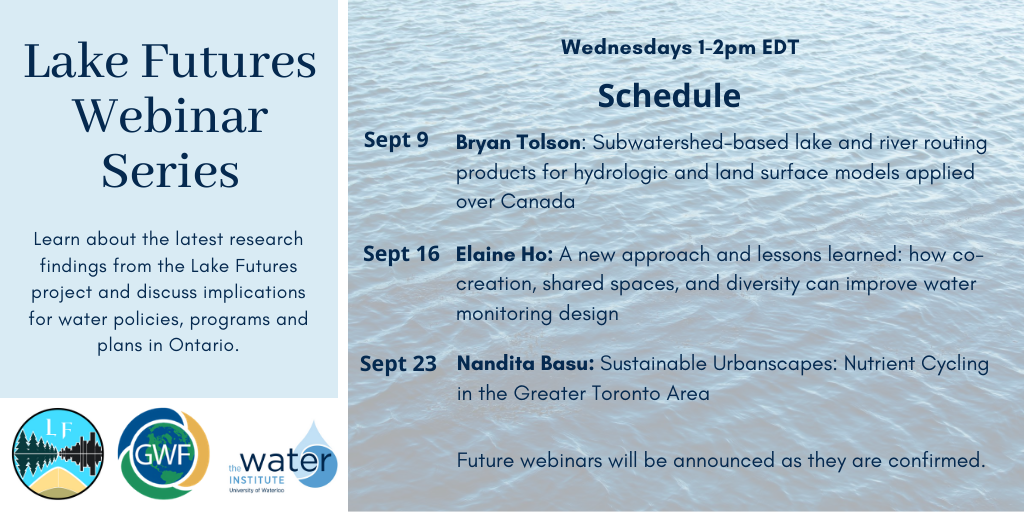 Lake Futures Webinar Series September Announcement and Schedule