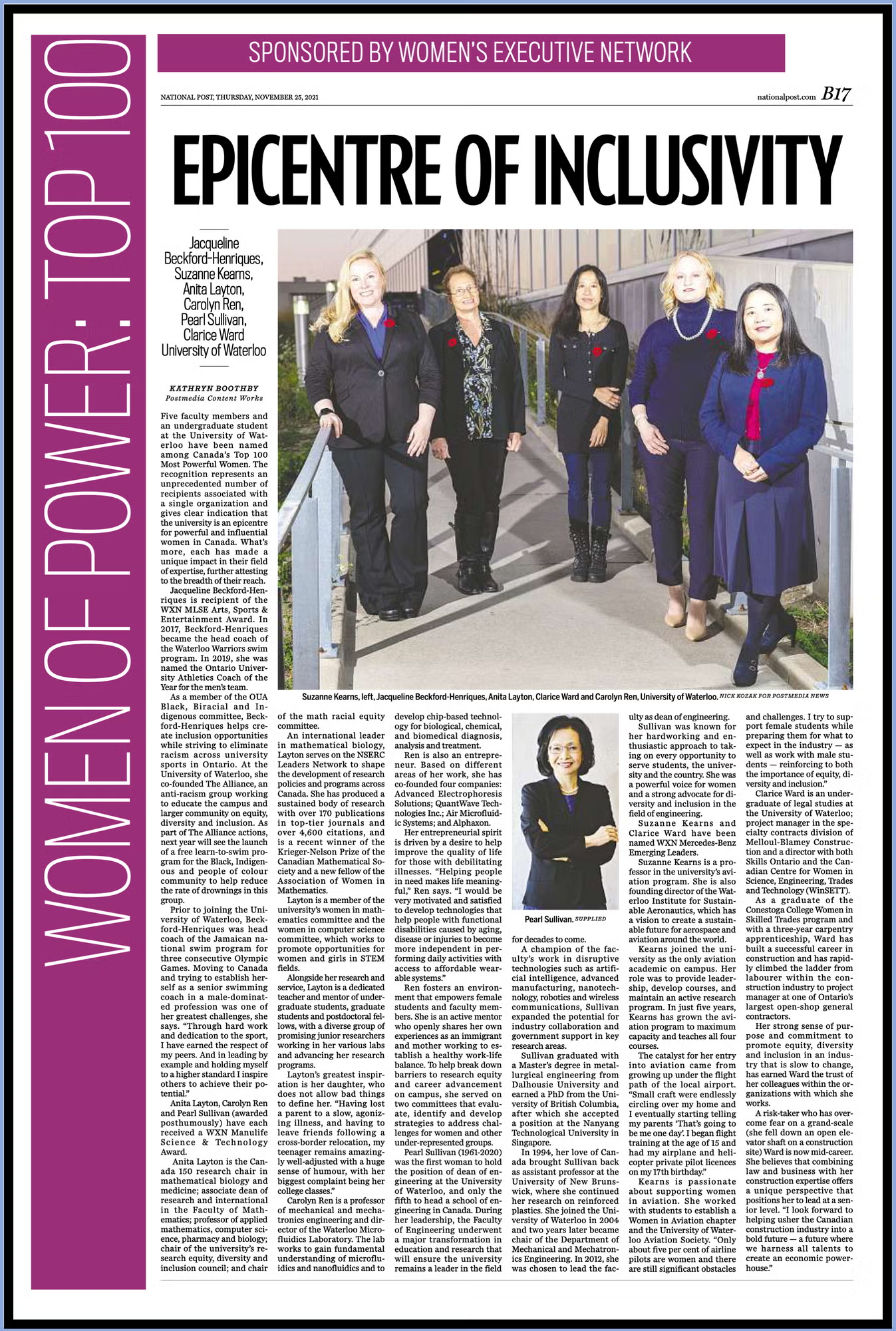 Women of Power Top 100 list article screenshot