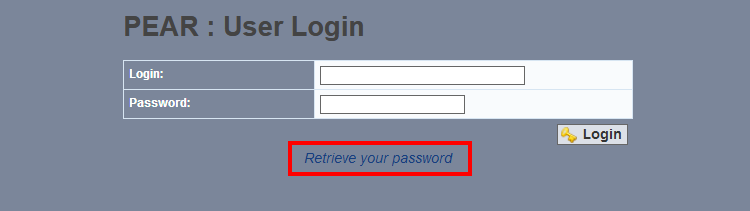 Click on the link to Retrieve your password
