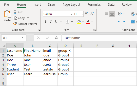 Image of Excel spreadsheet with the important columns