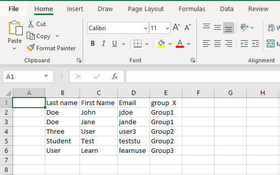 Image of Excel spreadsheet with a new column inserted
